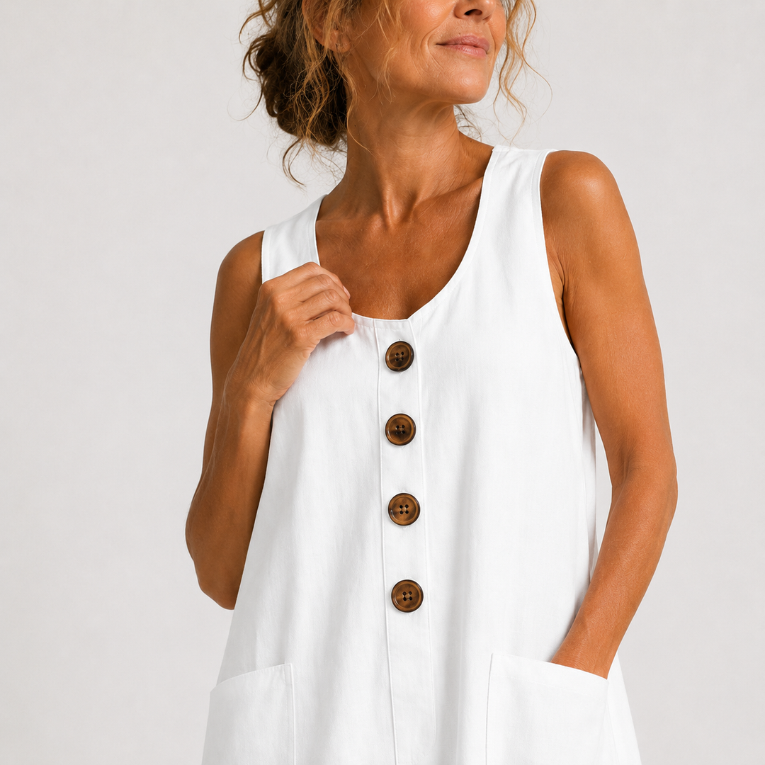 Clara™ | Cotton Linen Summer Dress