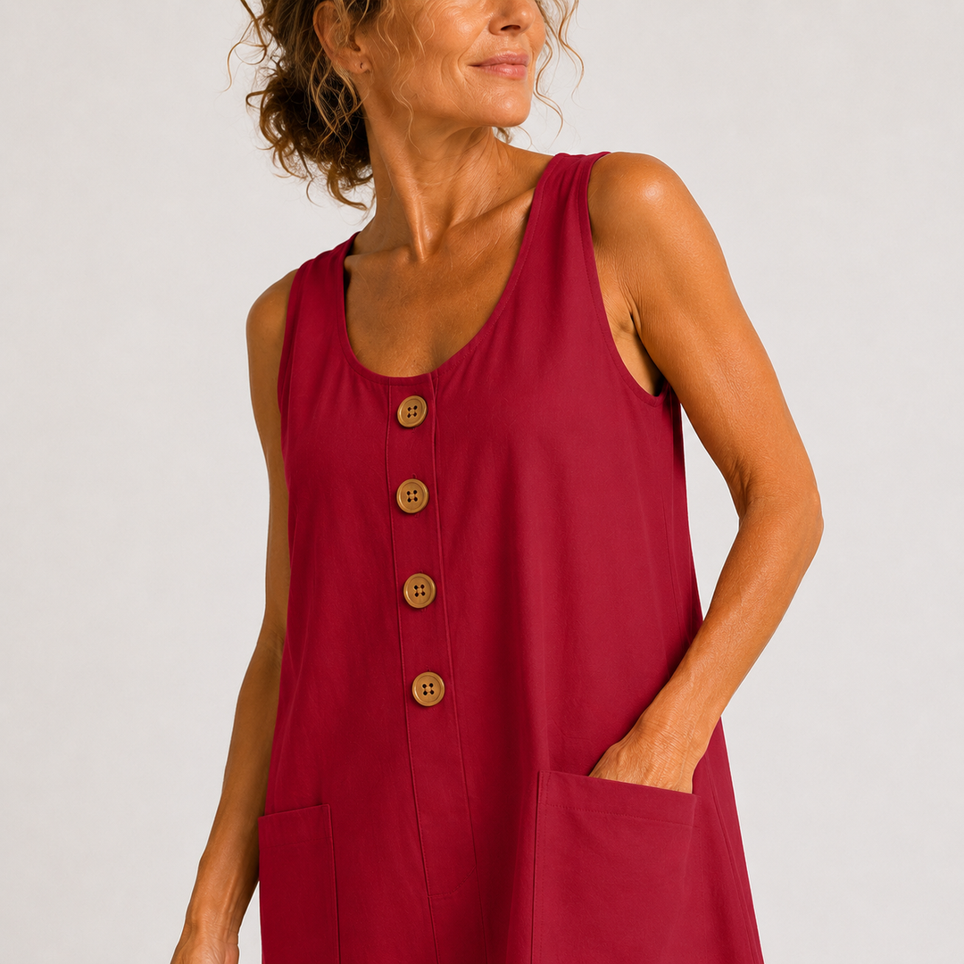 Clara™ | Cotton Linen Summer Dress