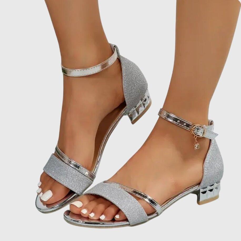 Bellamy™ | Metallic Ankle-Strap Sandals