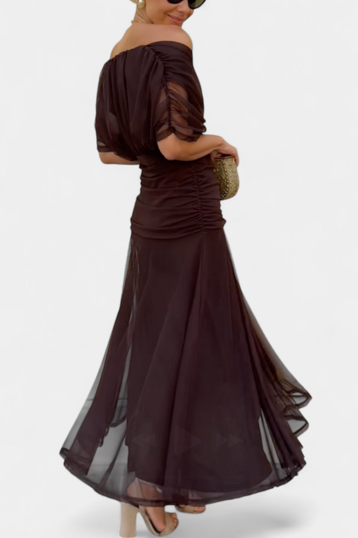 Elowen™ - Long floral dress with V-neck
