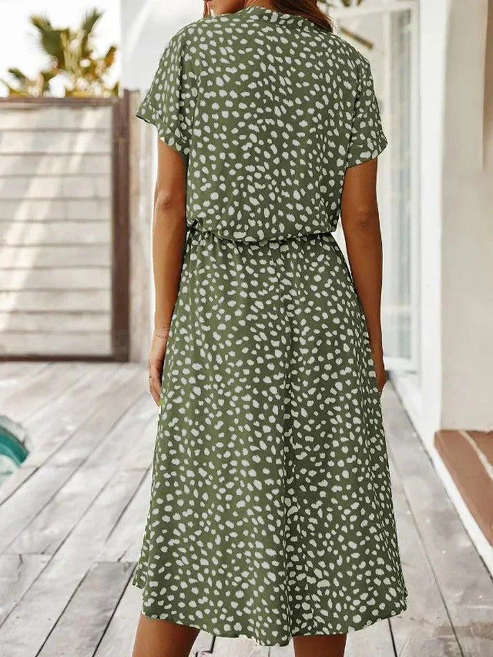 Romy™ V-Neck Ruffle Detail Dress